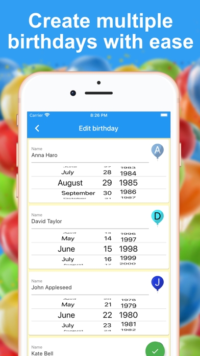 Birthday Calendar and Reminder screenshot 3