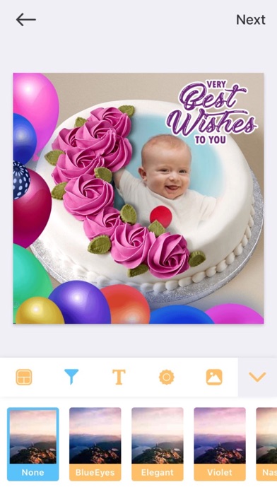 Birthday Photo Frame - Editor screenshot 2