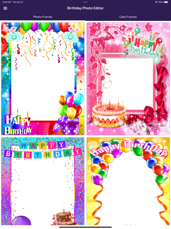 Birthday Photo Frames - Editor screenshot 10