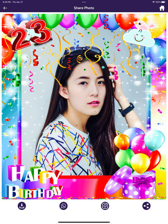 Birthday Photo Frames - Editor screenshot 5