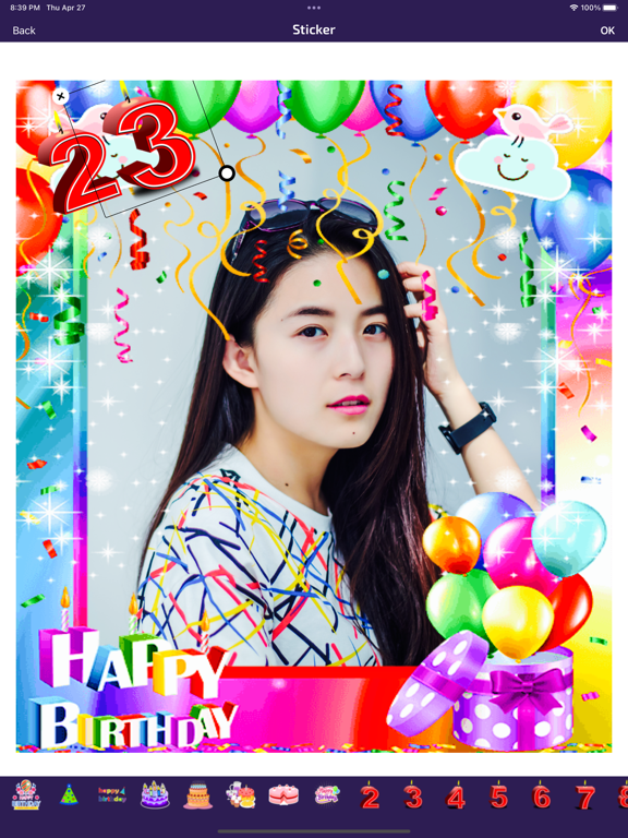Birthday Photo Frames - Editor screenshot 6