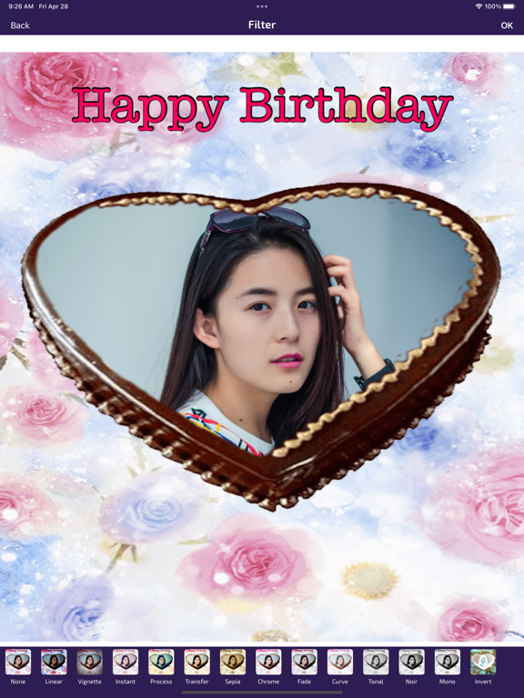 Birthday Photo Frames - Editor screenshot 2