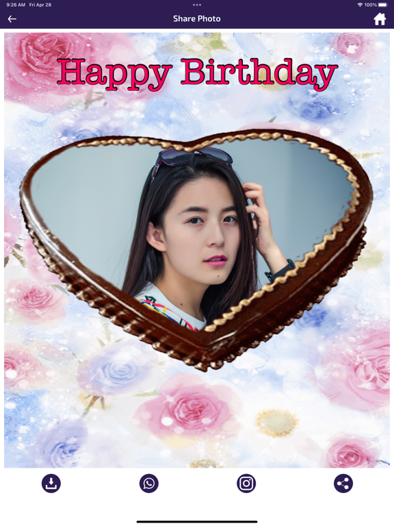 Birthday Photo Frames - Editor screenshot 1