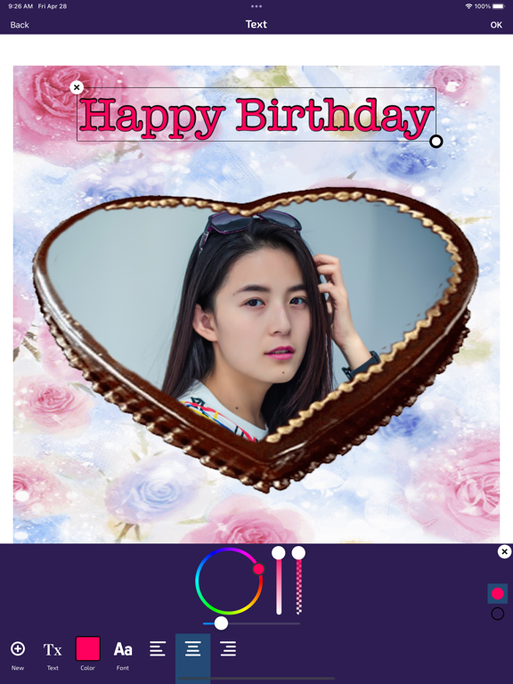 Birthday Photo Frames - Editor screenshot 3