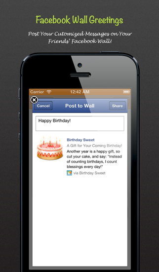 Birthday Sweet - Birthday calendar & reminder for Facebook screenshot 4