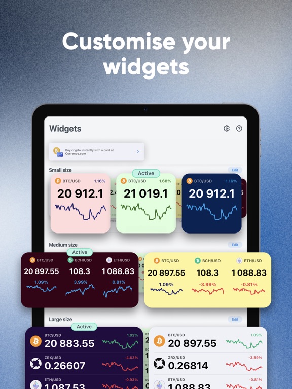 Bitcoin & Crypto Price Widget screenshot 3