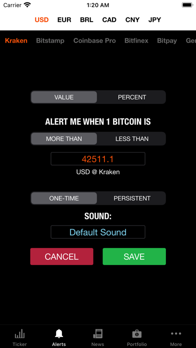 Bitcoin Ticker screenshot 1