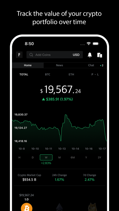 BitWorth - Crypto Tracker screenshot 1