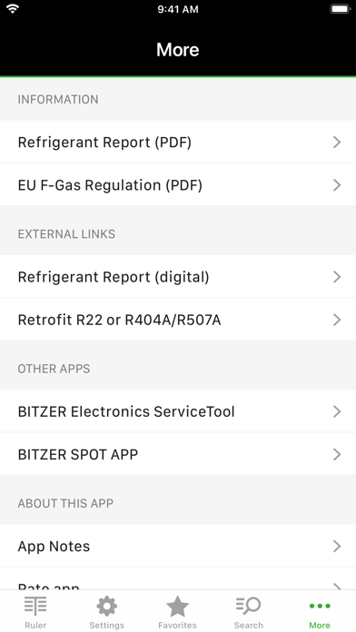 BITZER REFRIGERANT RULER screenshot 1