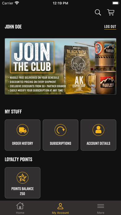 Black Rifle Coffee Company screenshot 1