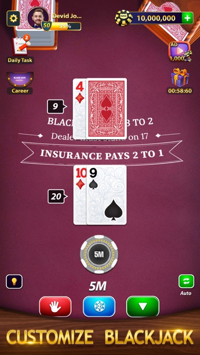 BlackJack by Murka: 21 Classic screenshot 1