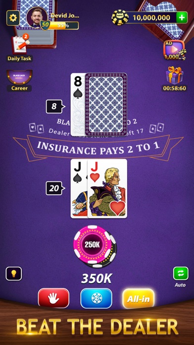 BlackJack by Murka: 21 Classic screenshot 4
