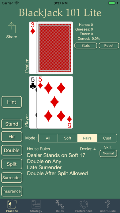 Blackjack Trainer 101 screenshot 4