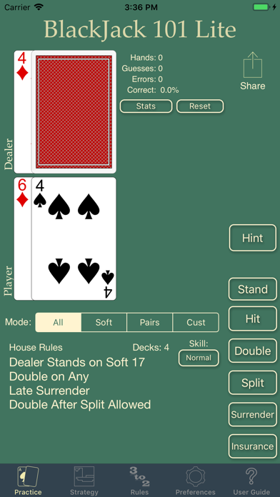 Blackjack Trainer 101 screenshot 3
