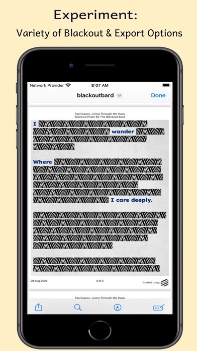 Blackout Bard: Blackout Poetry screenshot 2