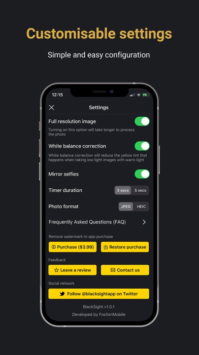 BlackSight: Night mode camera screenshot 1