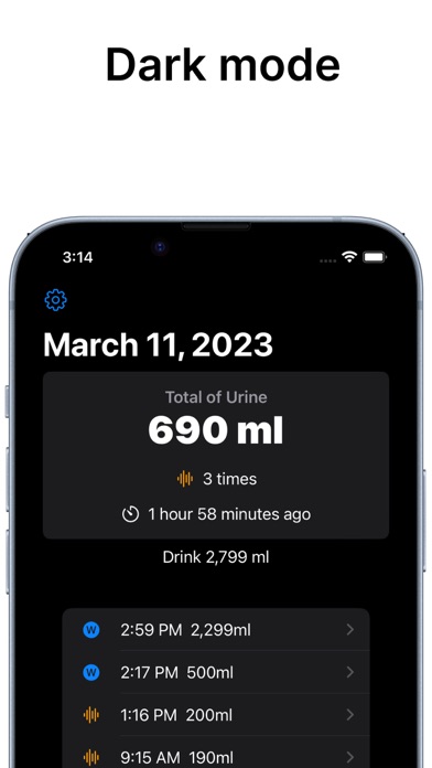 Bladder Diary Tracker screenshot 1