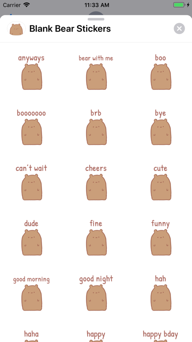 Blank Bear Stickers screenshot 5