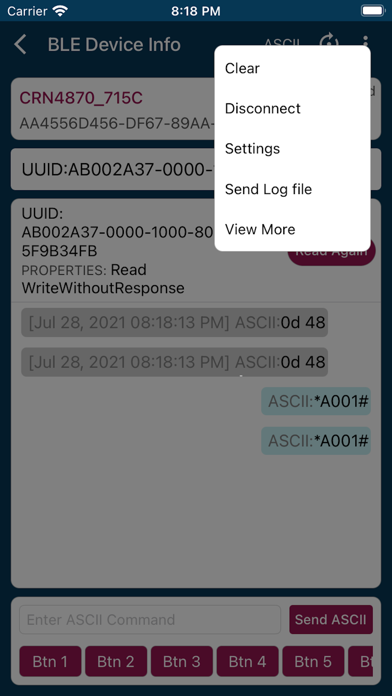 BLE Device Info screenshot 2