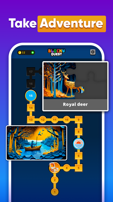 Blocky Quest - Classic Blocks screenshot 1