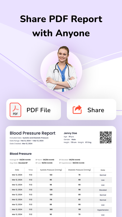 Blood Pressure App screenshot 1