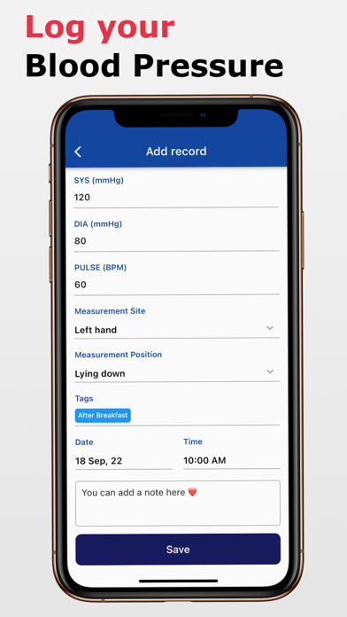 Blood Pressure Tracking App screenshot 6