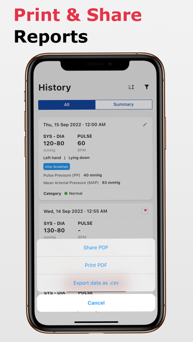 Blood Pressure Tracking App screenshot 4