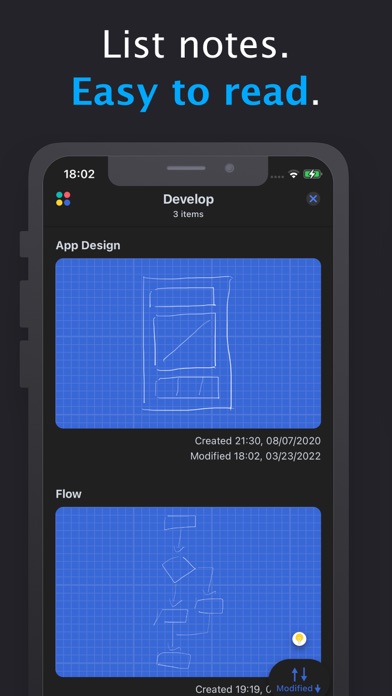 Blue Sketch - Handwritten note screenshot 2