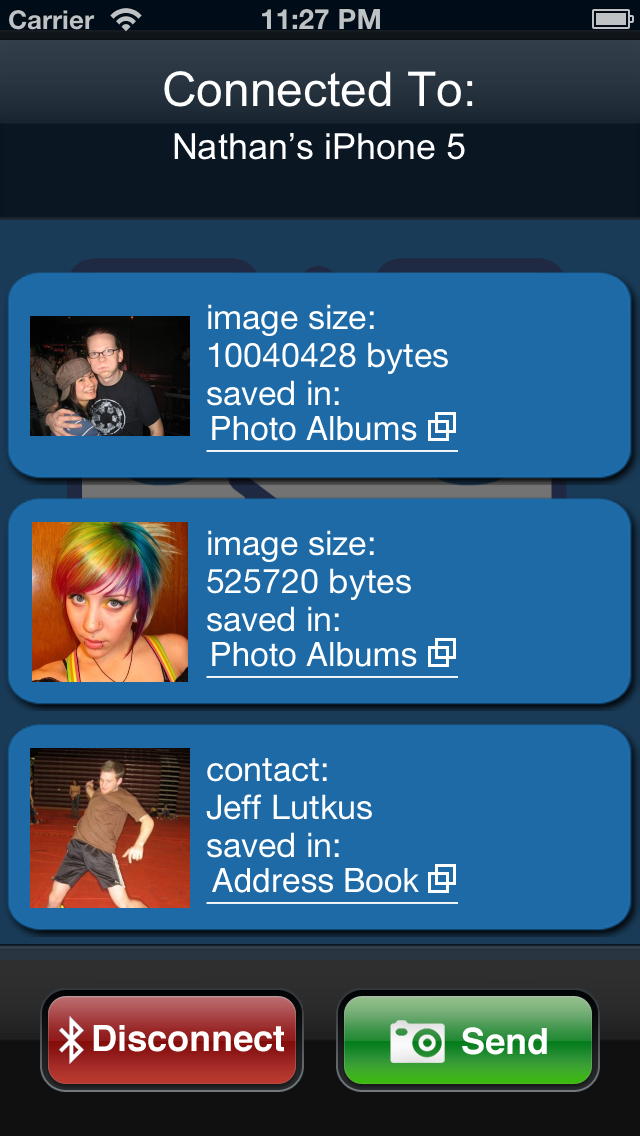Bluetooth Photo Share screenshot 1