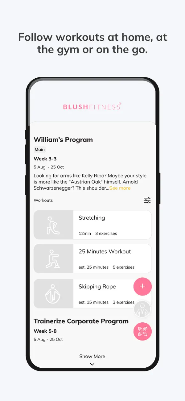 BLUSH FITNESS Virtual screenshot 4