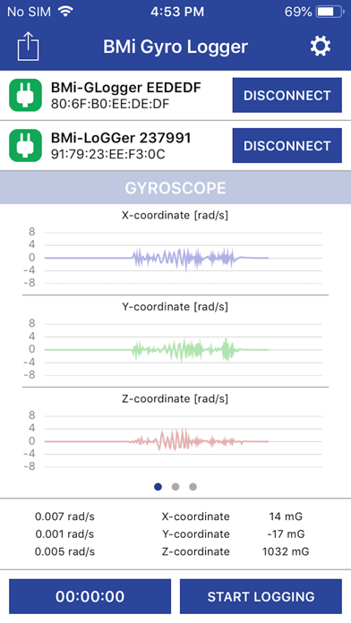 BMi Gyro Logger screenshot 2
