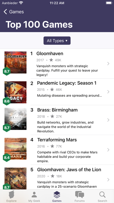 BoardGameGeek screenshot 1