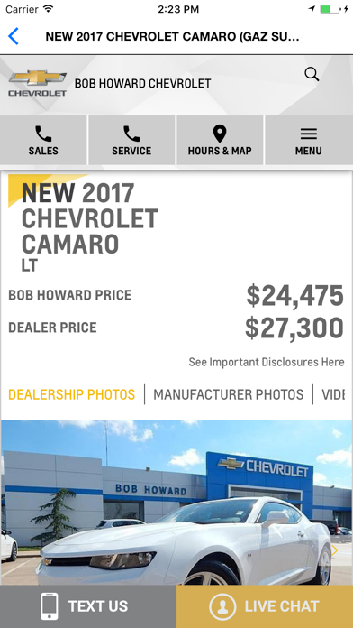 Bob Howard Chevrolet screenshot 2