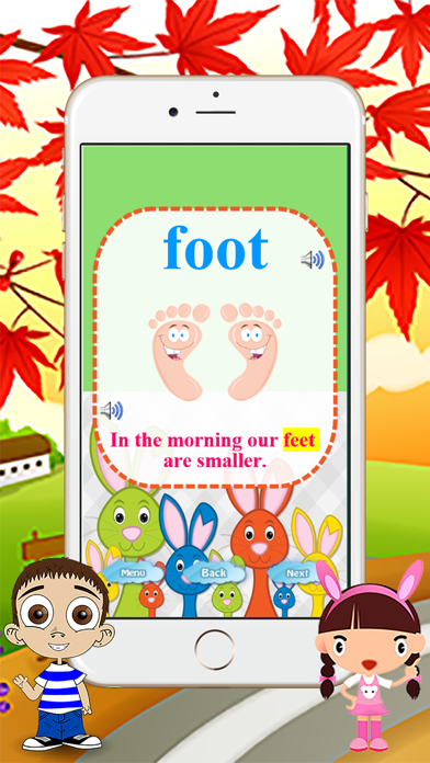 Body Parts Reading Vocabulary for Kindergarten screenshot 2