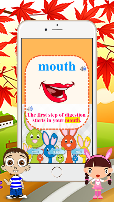 Body Parts Reading Vocabulary for Kindergarten screenshot 3
