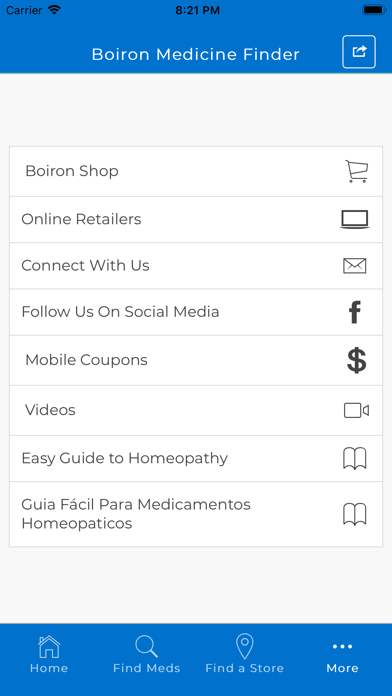Boiron Medicine Finder screenshot 1