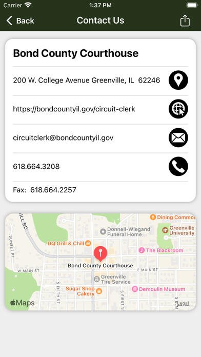 Bond County Circuit Clerk IL screenshot 1