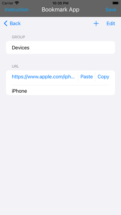 BookmarkApp-PasteURL screenshot 4