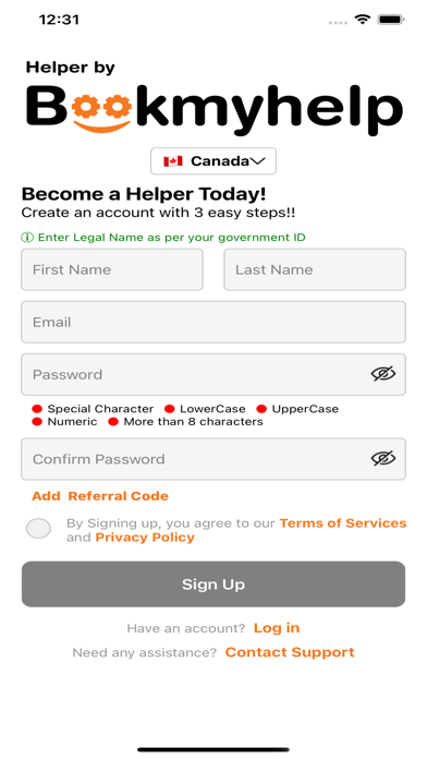 BookMyHelp screenshot 1
