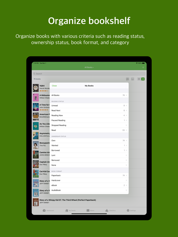 BookTree: bookshelf & note screenshot 2