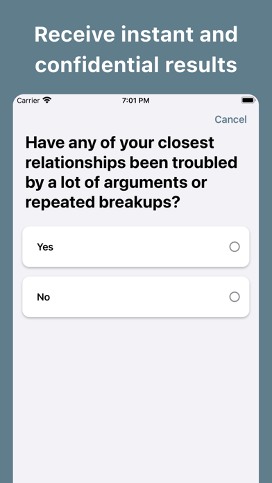 Borderline Personality D. Test screenshot 2