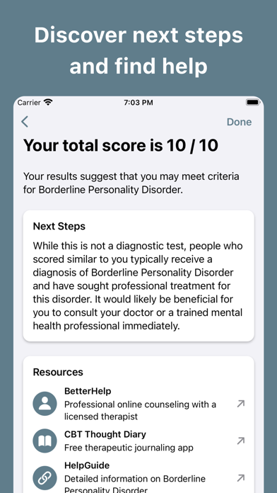 Borderline Personality D. Test screenshot 1