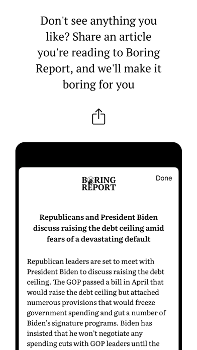 Boring Report: Unbiased News screenshot 1