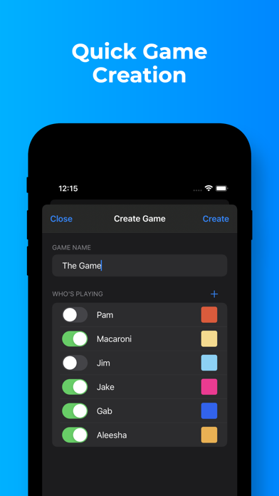 Bowtie: Score Keeping App screenshot 1