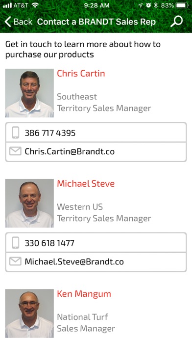 BRANDT Turf Product Finder screenshot 1