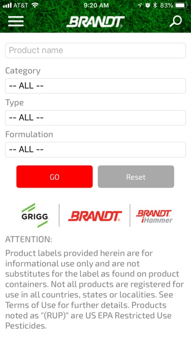 BRANDT Turf Product Finder screenshot 4