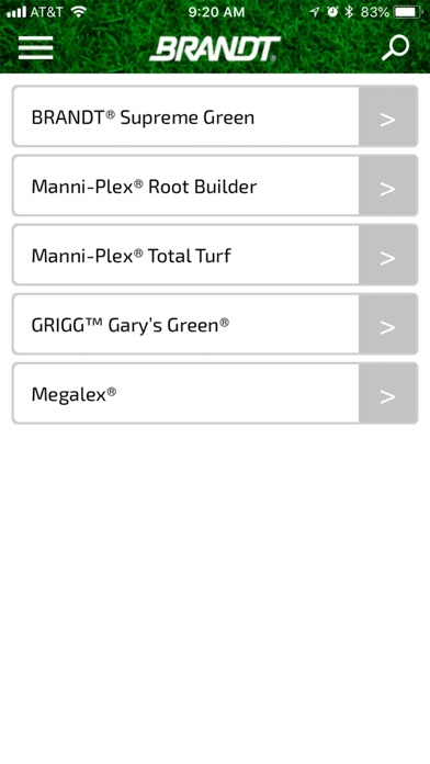 BRANDT Turf Product Finder screenshot 3