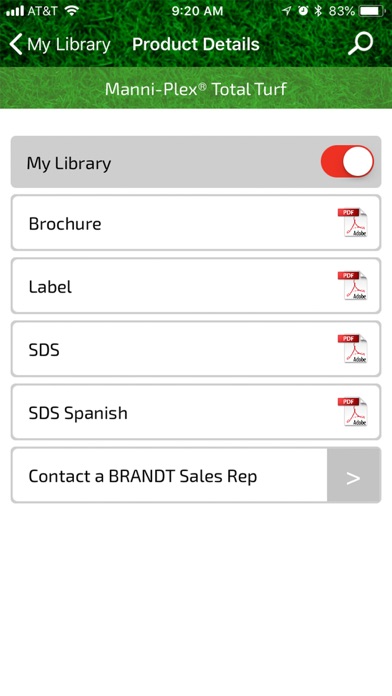 BRANDT Turf Product Finder screenshot 2
