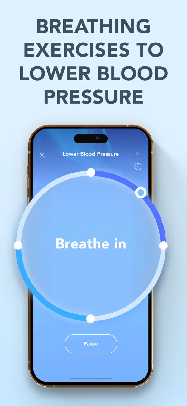 BreathNow - blood pressure app screenshot 1