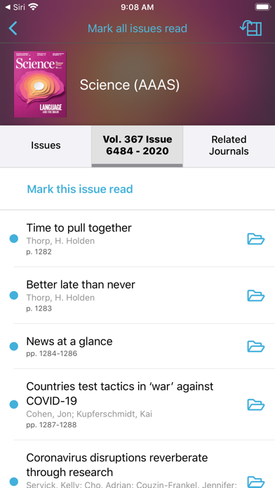 BrowZine screenshot 2